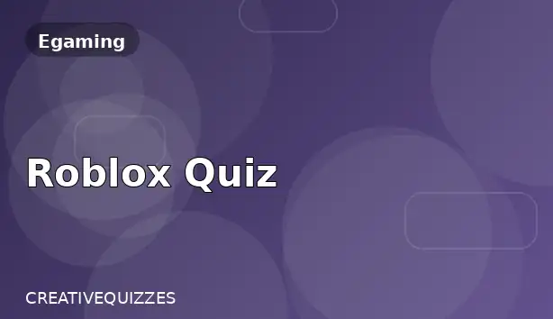Roblox Quiz